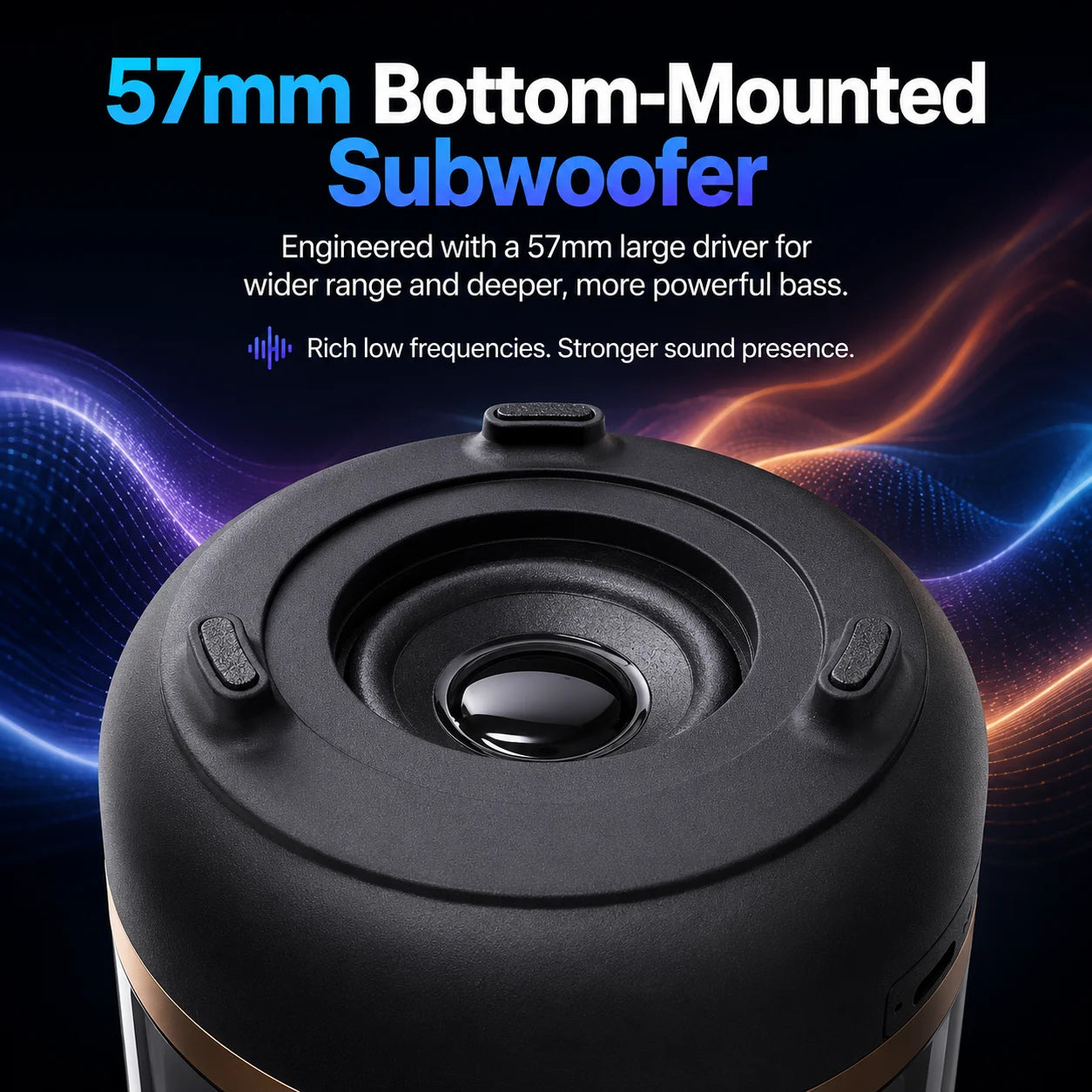 Soundbar Portátil Bluetooth 5.0 con Lámpara Respiración y Subwoofer HiFi