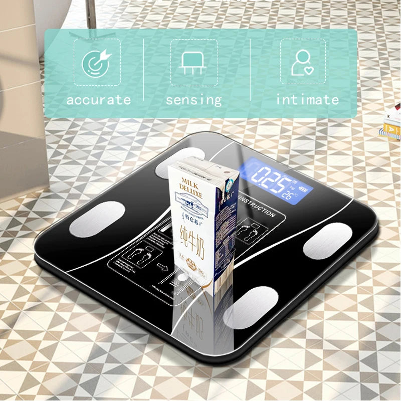 Báscula Inteligente Bluetooth – Analizador de Composición Corporal con App para Smartphone