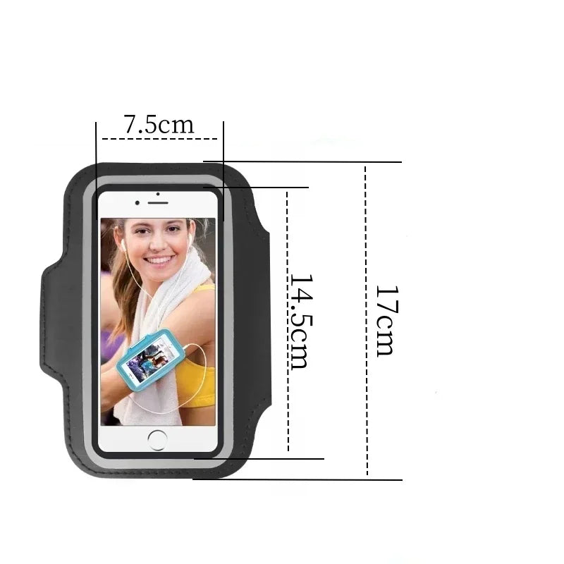 Brazalete Deportivo para Celular – Porta iPhone hasta 6.5" con Bolsillo para Tarjeta y Llaves