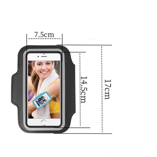 Brazalete Deportivo para Celular – Porta iPhone hasta 6.5" con Bolsillo para Tarjeta y Llaves