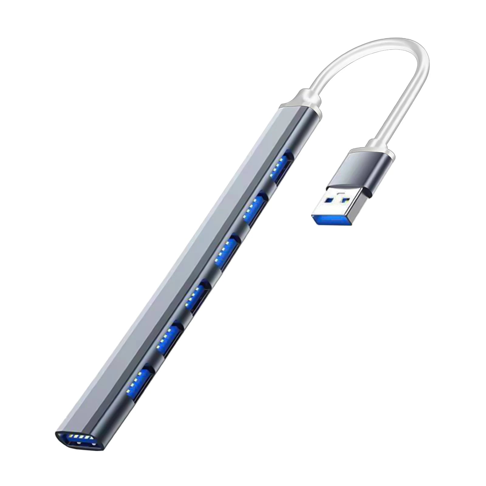 Hub USB-C 7 en 1 para MacBook y Laptop — Puertos USB 3.0 y OTG