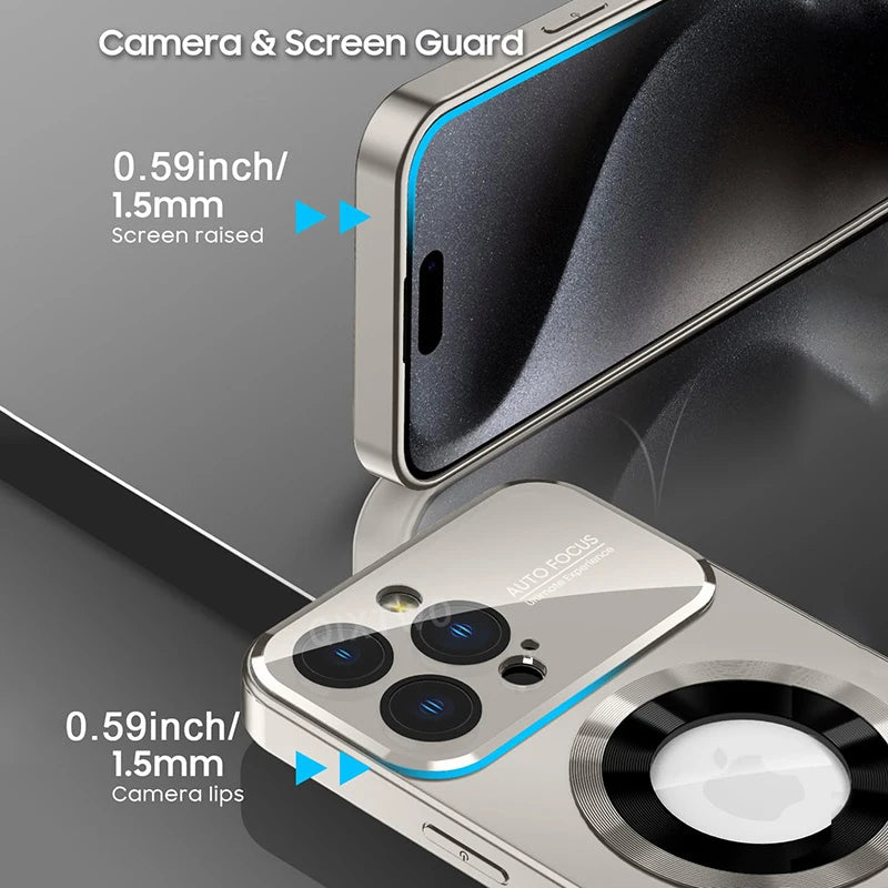Funda MagSafe con Protección de Cámara de Vidrio para iPhone