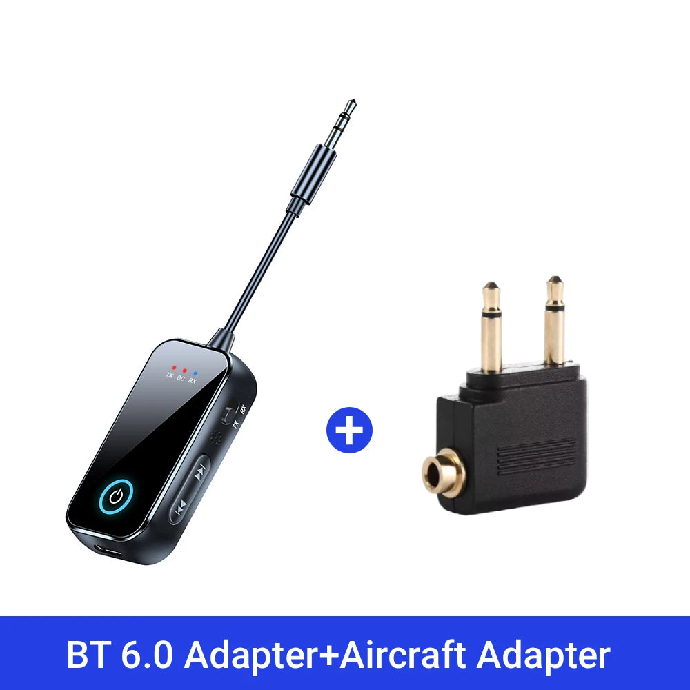 Adaptador Bluetooth 6.0 AUX 2 en 1 Transmisor y Receptor para Auto y TV