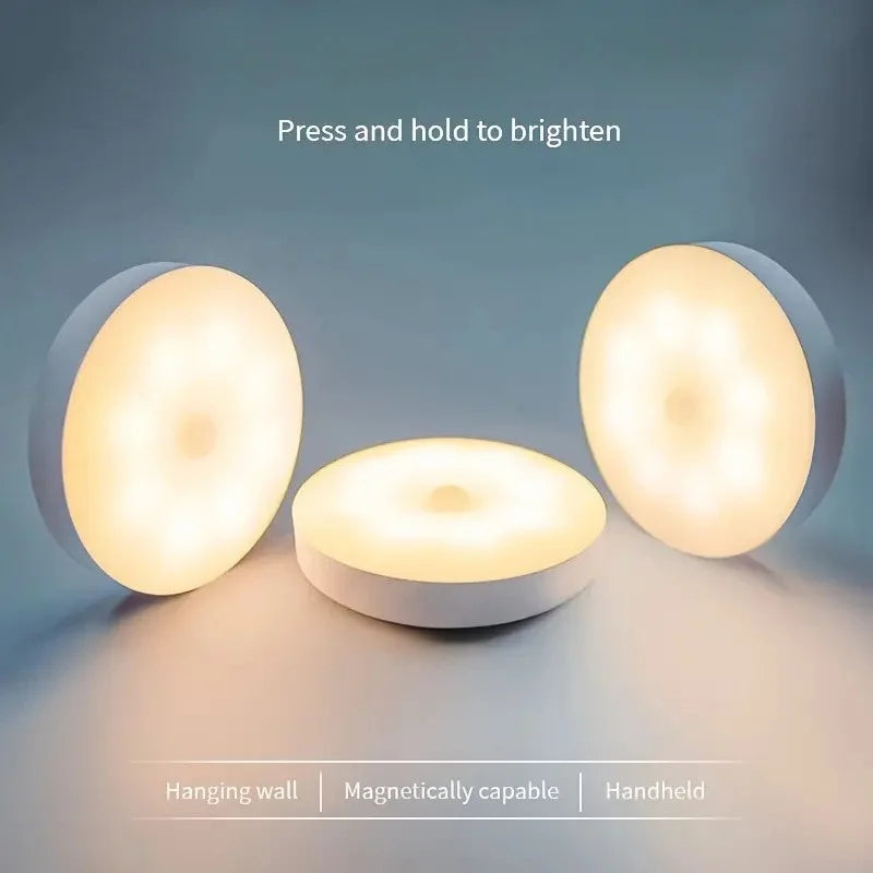 Luz Nocturna LED Inteligente – Sensor de Movimiento, Recargable USB, Magnética para Emergencias