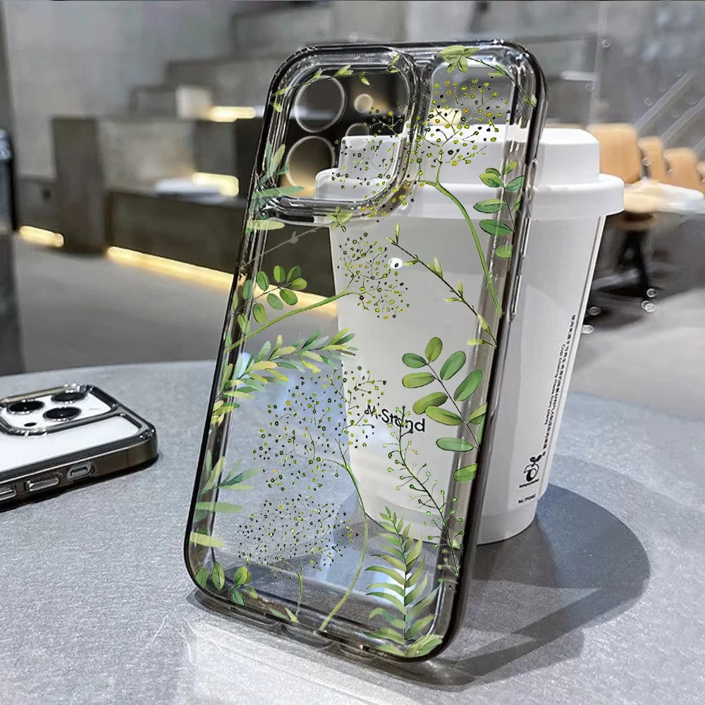 Funda Floral Transparente para iPhone — Diseño Femenino y Elegante