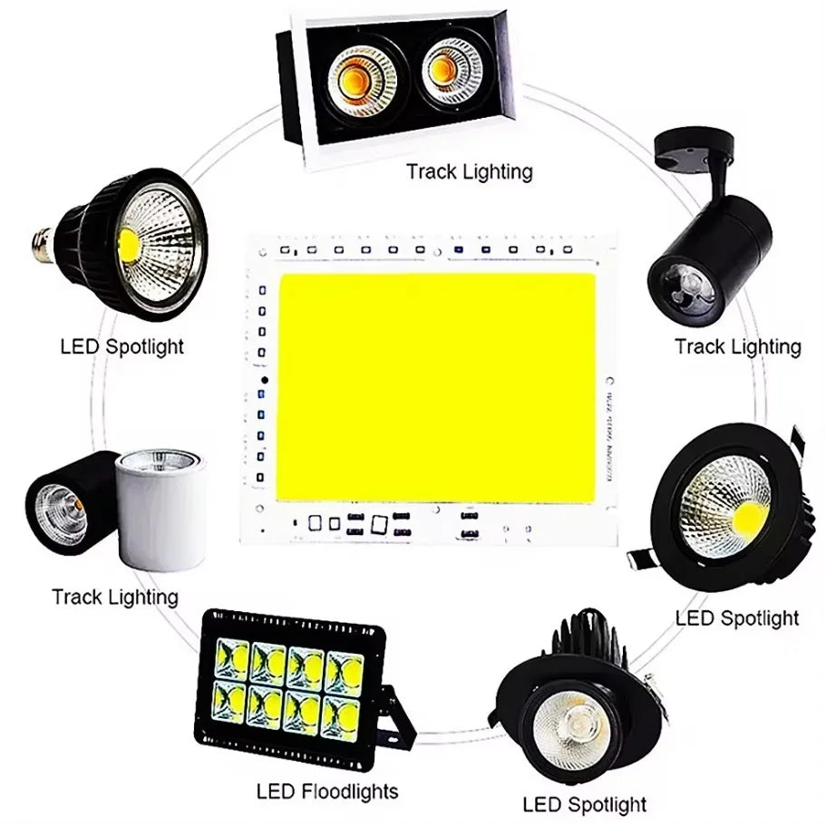 Chip LED COB 50W a 200W – 200-240V Sin Driver para Reflectores y Proyectores DIY de Alta Potencia