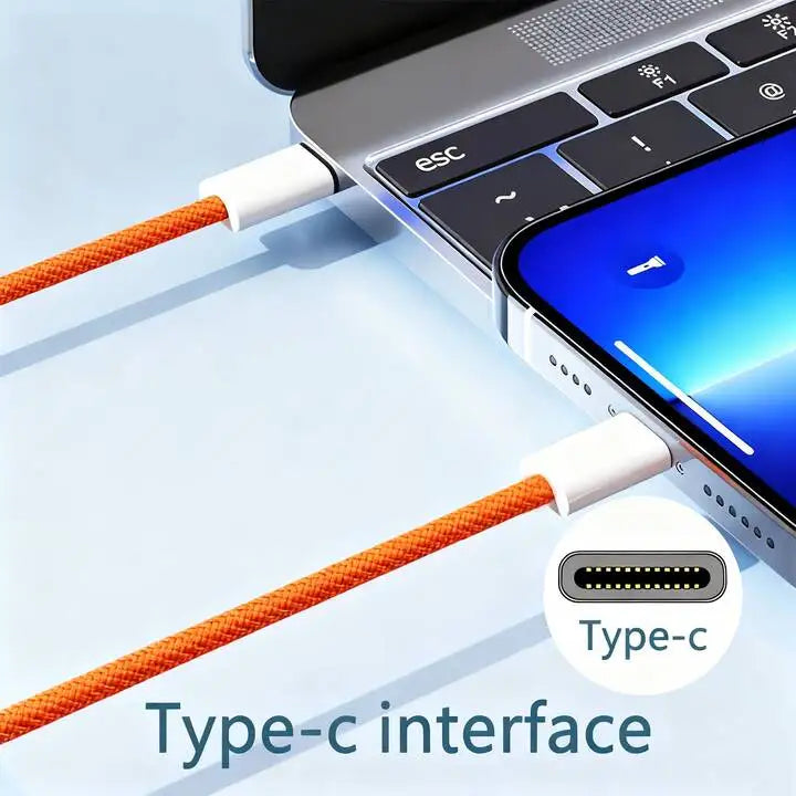 Cable USB-C Carga Rápida para iPhone 15, 16 y 17 — Nylon Trenzado Multicolor