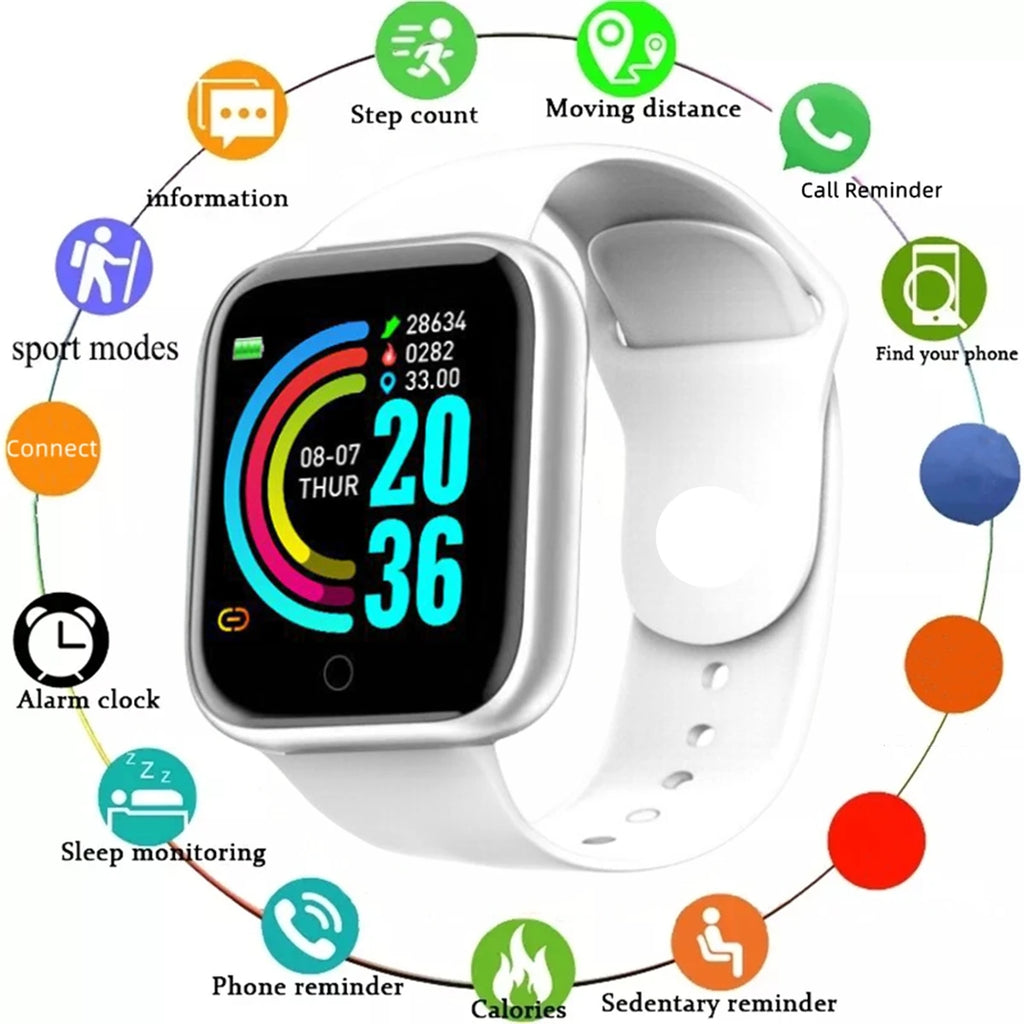 Smartwatch para Hombre y Mujer – Bluetooth, Monitor de Salud, Reproductor de Música