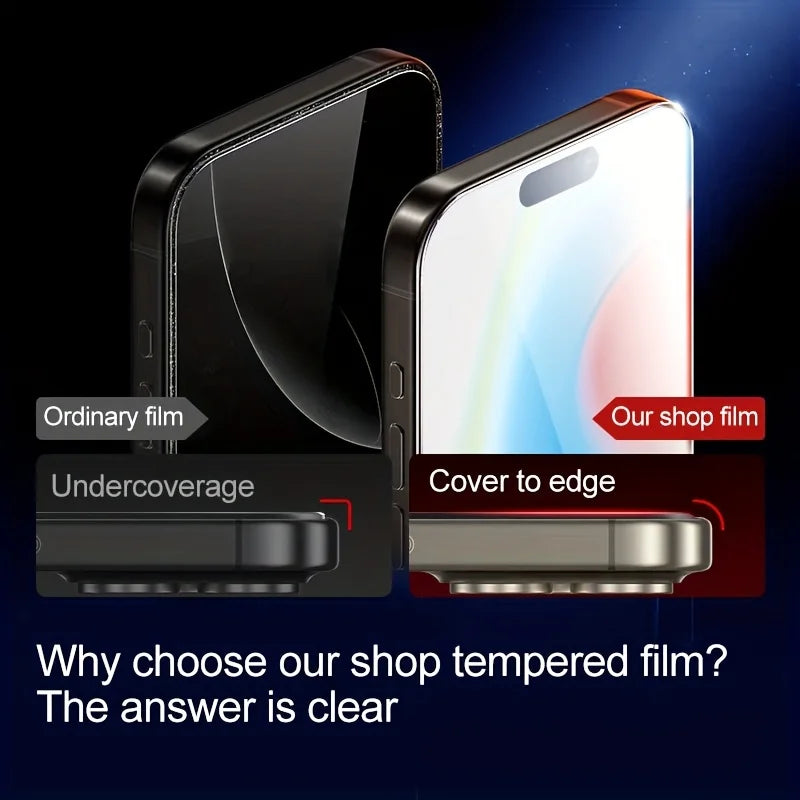 Mica de Vidrio Templado para iPhone — Paquete de 1 a 5 Piezas