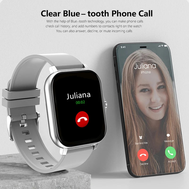 Smartwatch Deportivo 2026 – Monitor de Salud, Llamadas BT, Resistente al Agua para iOS y Android