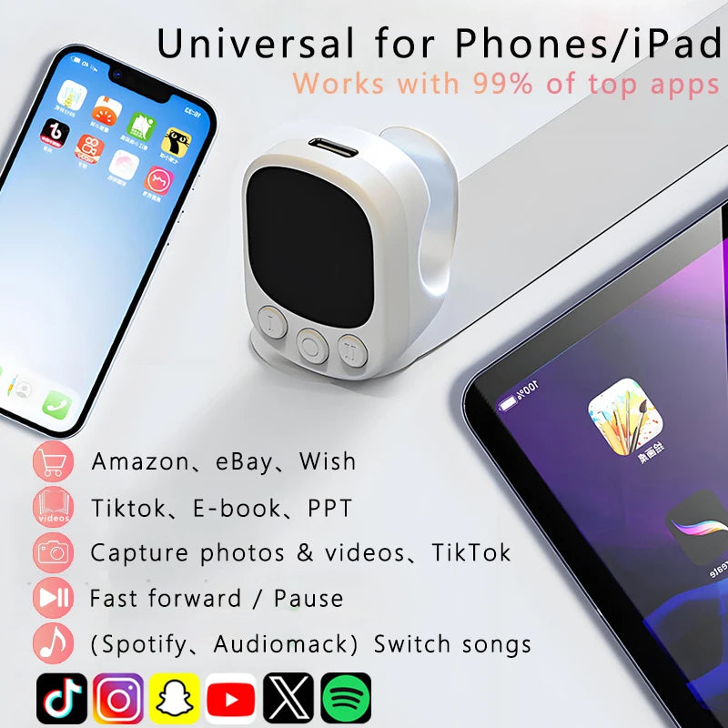 Control Ring con Touchpad – Clicker Automático para Presentaciones y Pantallas