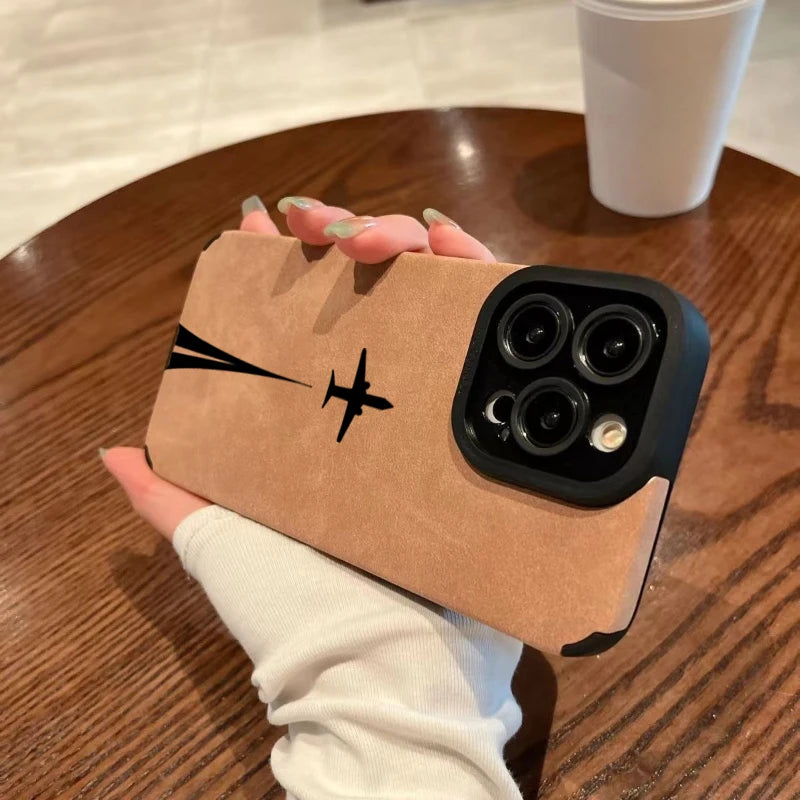 Funda Silicona Mate de Cuero para iPhone — Protección de Cámara