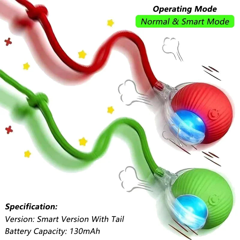 Pelota Interactiva para Gatos – Rodante Automática con Cola, Recargable, Juguete Inteligente