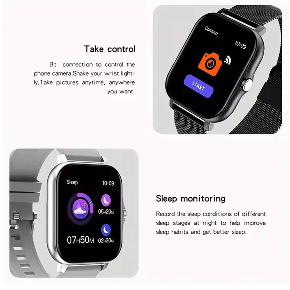 Smartwatch 1.44" – Llamadas Bluetooth, Monitor de Oxígeno y Presión Arterial para Hombre y Mujer