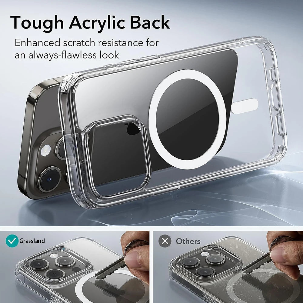Funda Transparente MagSafe para iPhone — Carga Inalámbrica y Protección
