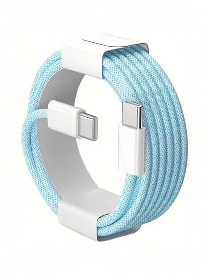 Cable USB-C Carga Rápida para iPhone 15, 16 y 17 — Nylon Trenzado Multicolor