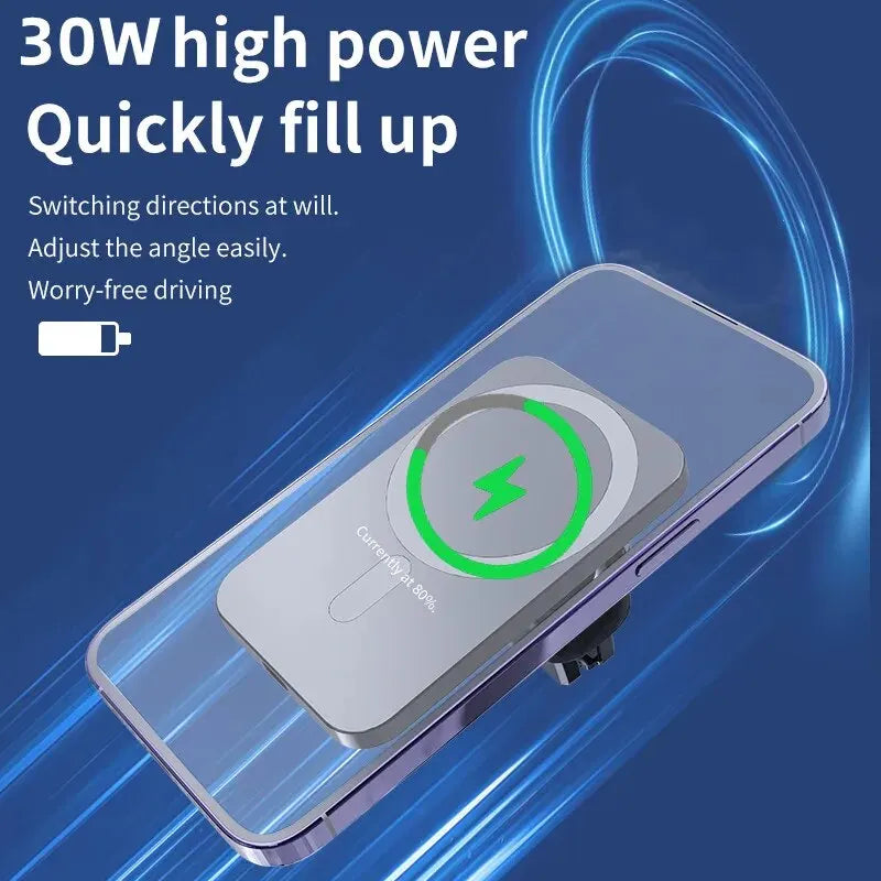 Soporte Magnético para Auto con Carga Inalámbrica — iPhone MagSafe
