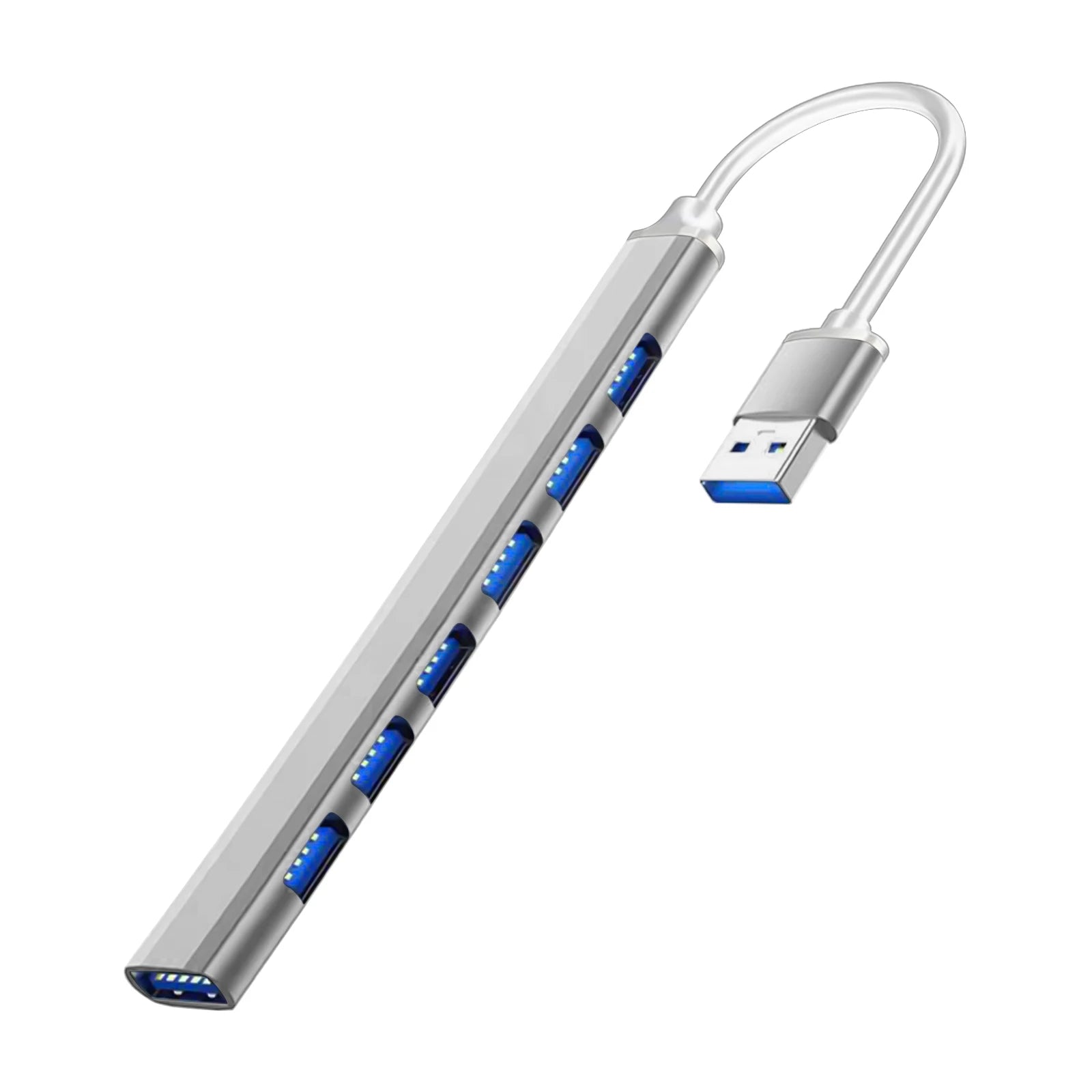Hub USB-C 7 en 1 para MacBook y Laptop — Puertos USB 3.0 y OTG