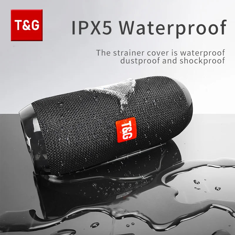 Bocina Bluetooth Portátil T&G TG117 con Radio FM y Ranura TF