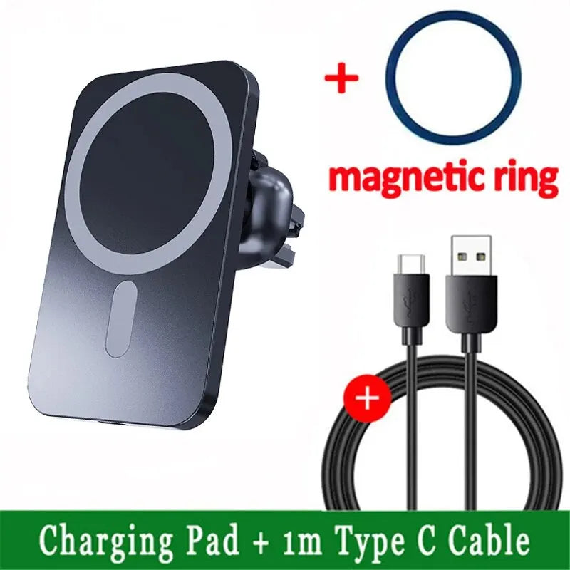 Soporte Magnético para Auto con Carga Inalámbrica — iPhone MagSafe