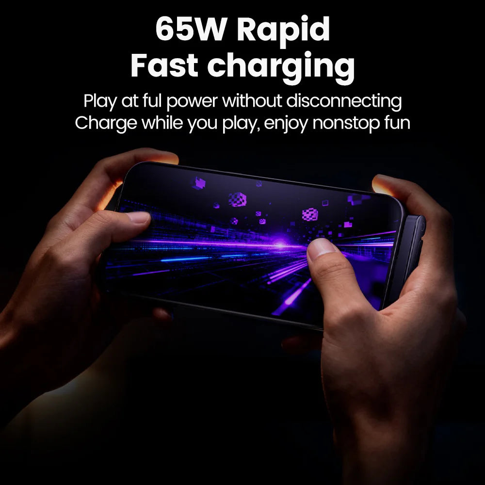 Cable USB-C 65W 2 en 1 con Soporte Plegable — Carga y Sostiene tu Teléfono