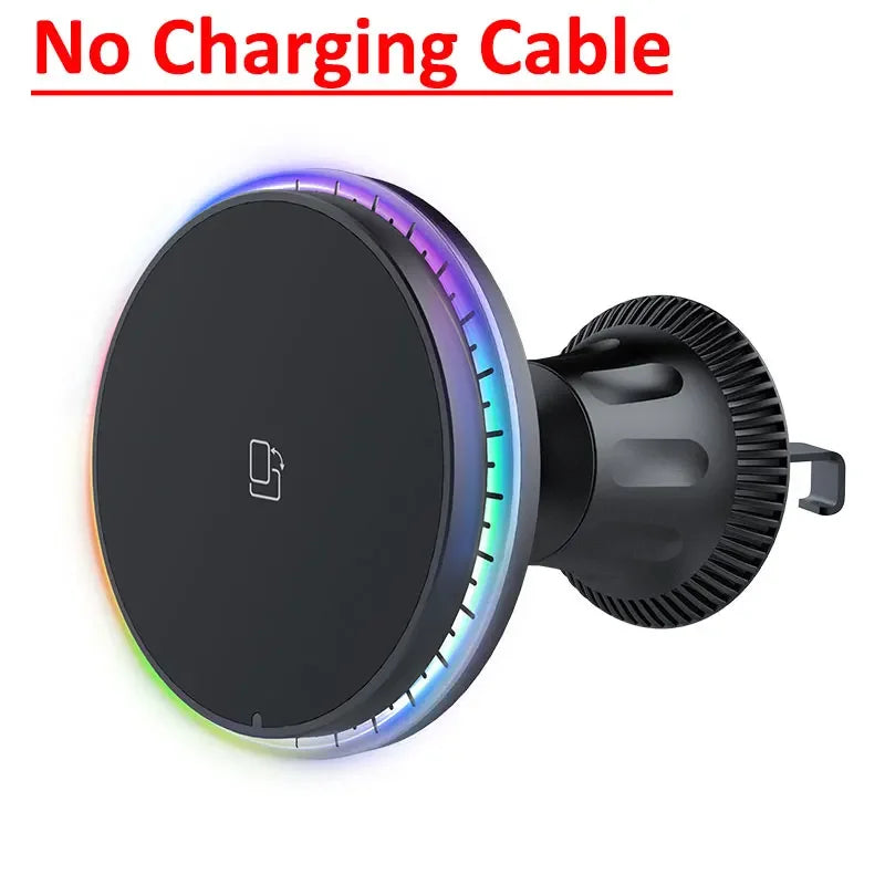 Soporte para Auto con Carga Inalámbrica RGB — MagSafe 15W