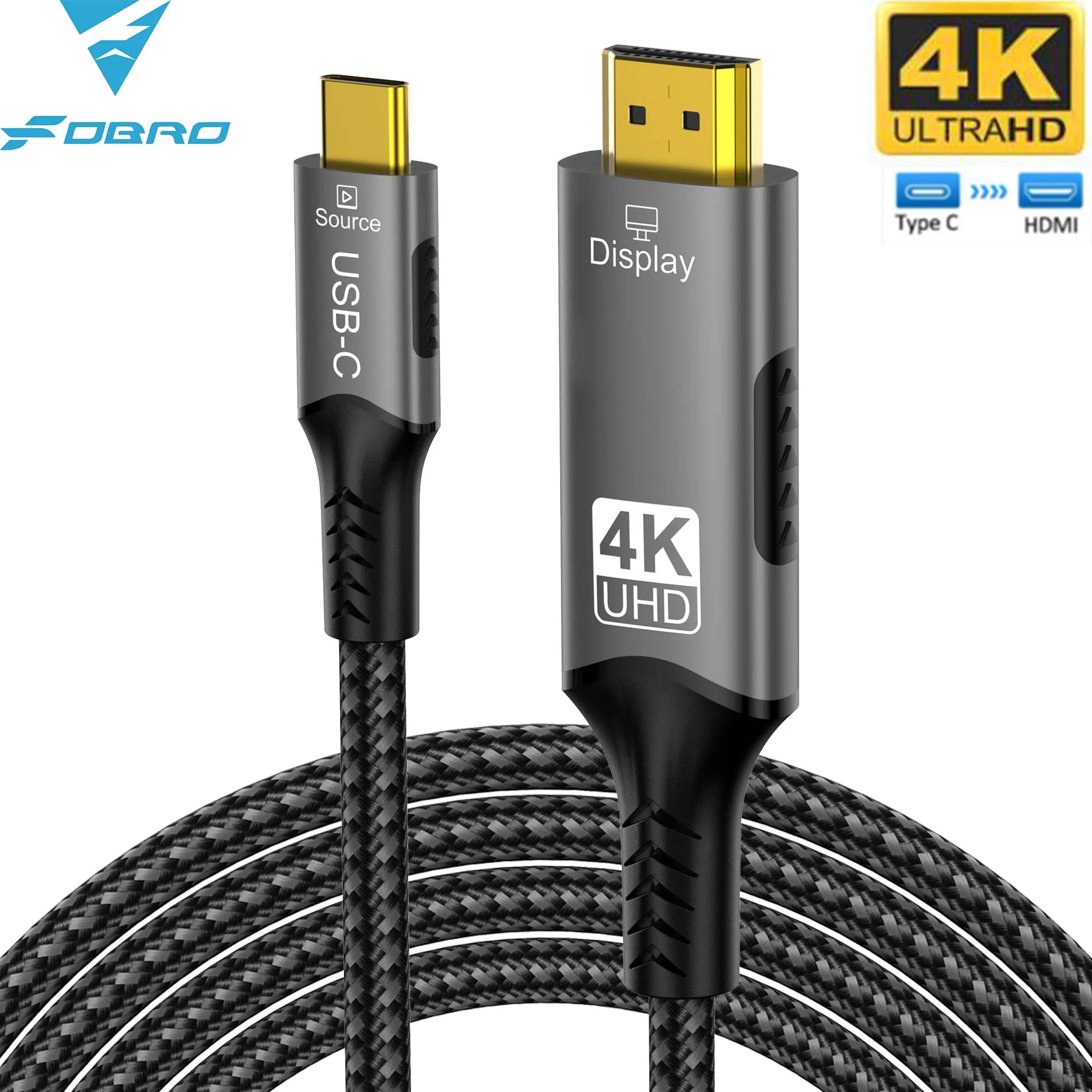 Cable USB-C a HDMI 8K/4K para MacBook, iPad y Laptop — Alta Velocidad