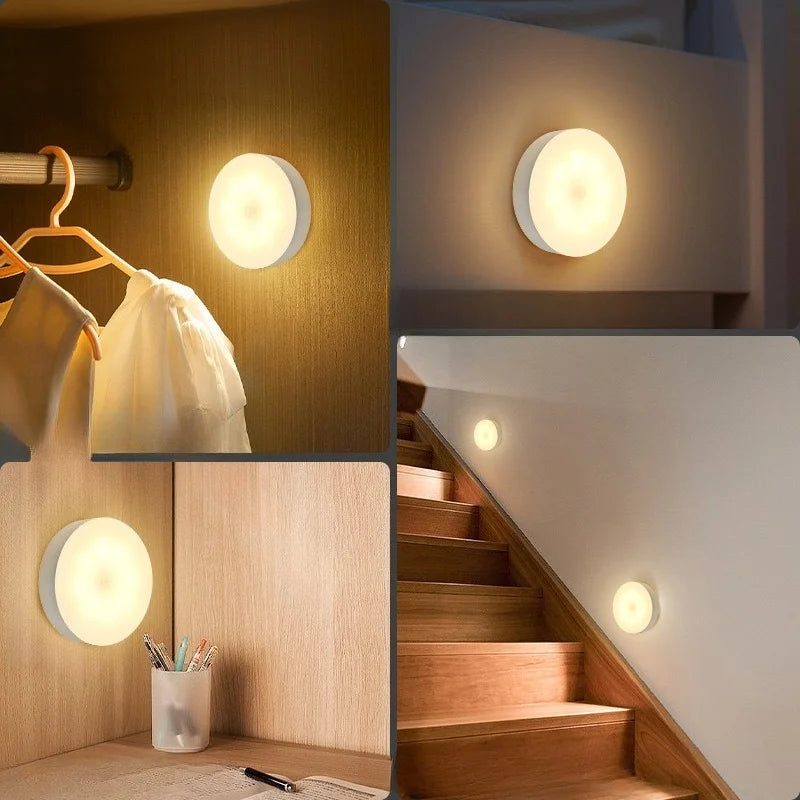 Luz Nocturna LED Inteligente – Sensor de Movimiento, Recargable USB, Magnética para Emergencias