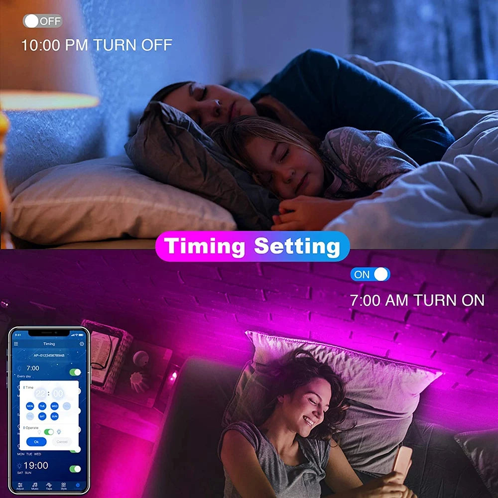 Tira LED Bluetooth RGB 5050 – Control por App, Retroiluminación para TV, Gaming y Decoración