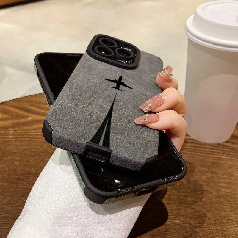 Funda Silicona Mate de Cuero para iPhone — Protección de Cámara