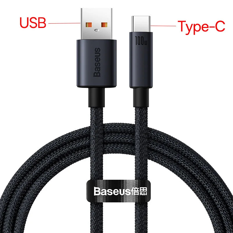 Cable Baseus USB Carga Rápida para iPhone — Type-C y Lightning