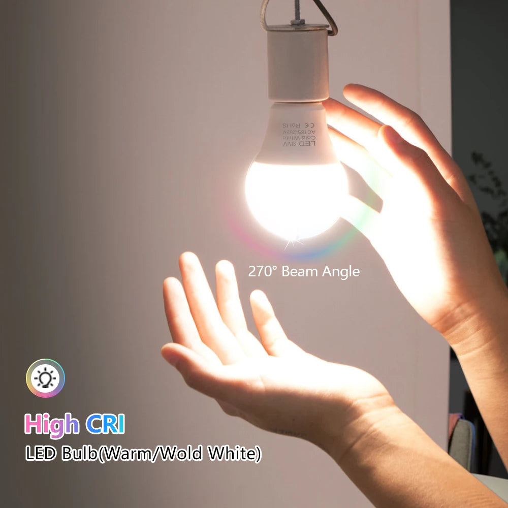 Foco LED E27 3W a 18W – 220V Alta Luminosidad Blanco Frío y Cálido para Hogar y Oficina