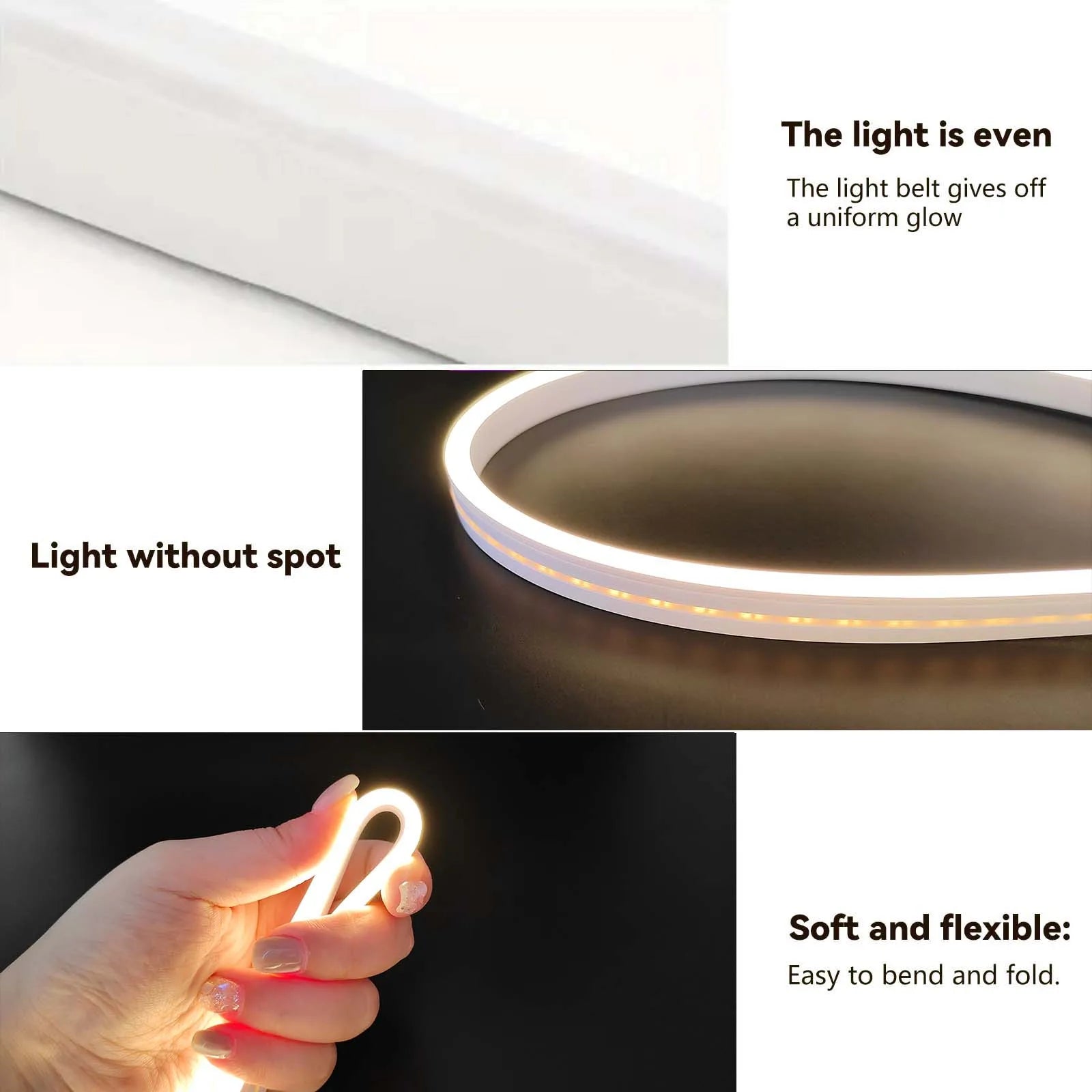 Tira LED Neón Inteligente – Sensor Táctil, Regulable, Impermeable para Decoración de Interiores