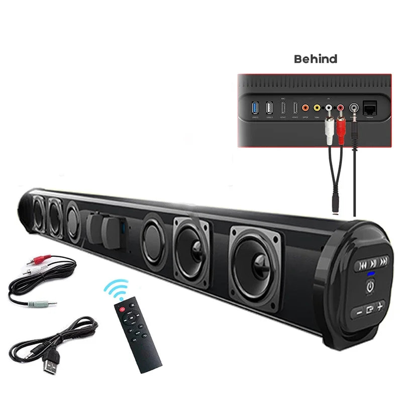 Soundbar Inalámbrico Bluetooth con Sonido Envolvente para TV y Proyector