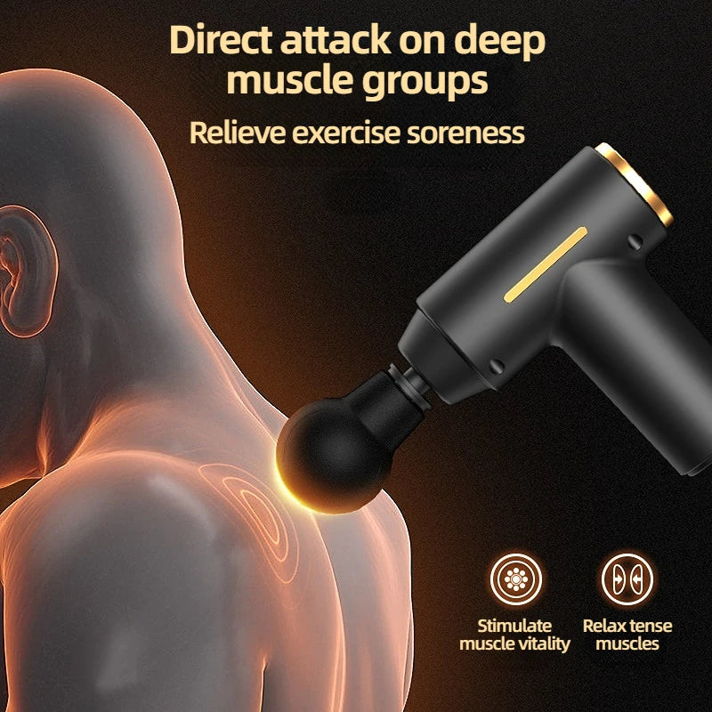 Mini Pistóla de Masaje Portátil – Vibración Profunda para Cuello, Espalda y Alivio de Gota