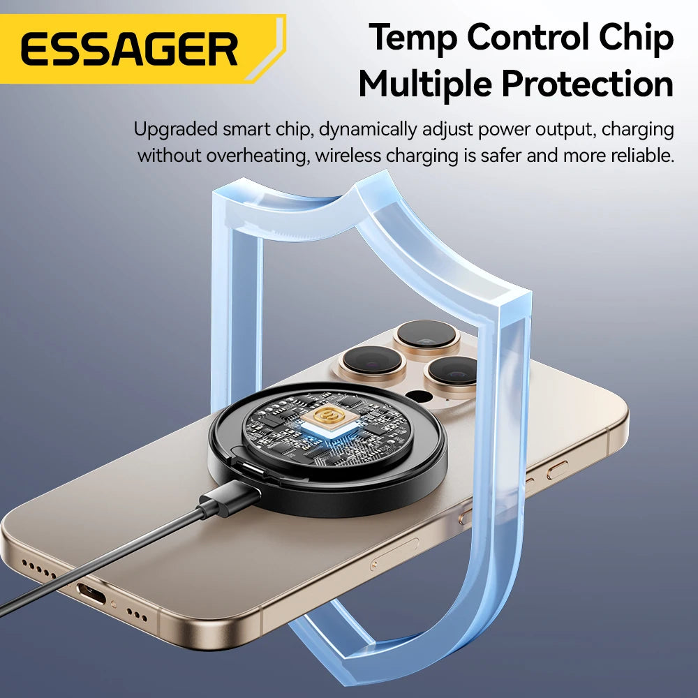 Cargador Inalámbrico Essager con Soporte 15W — Para iPhone y AirPods