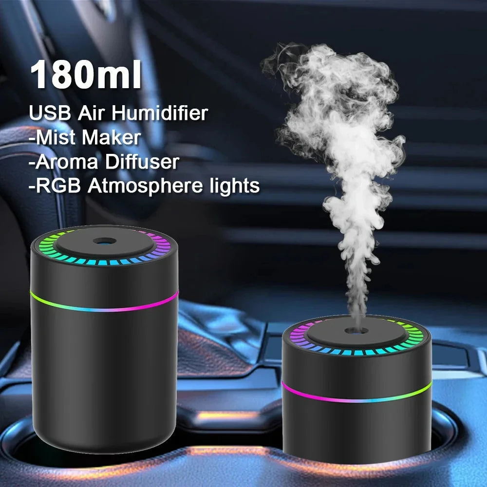 Mini Humidificador USB Difusor de Aromas – Portátil para Auto, Oficina y Recamara