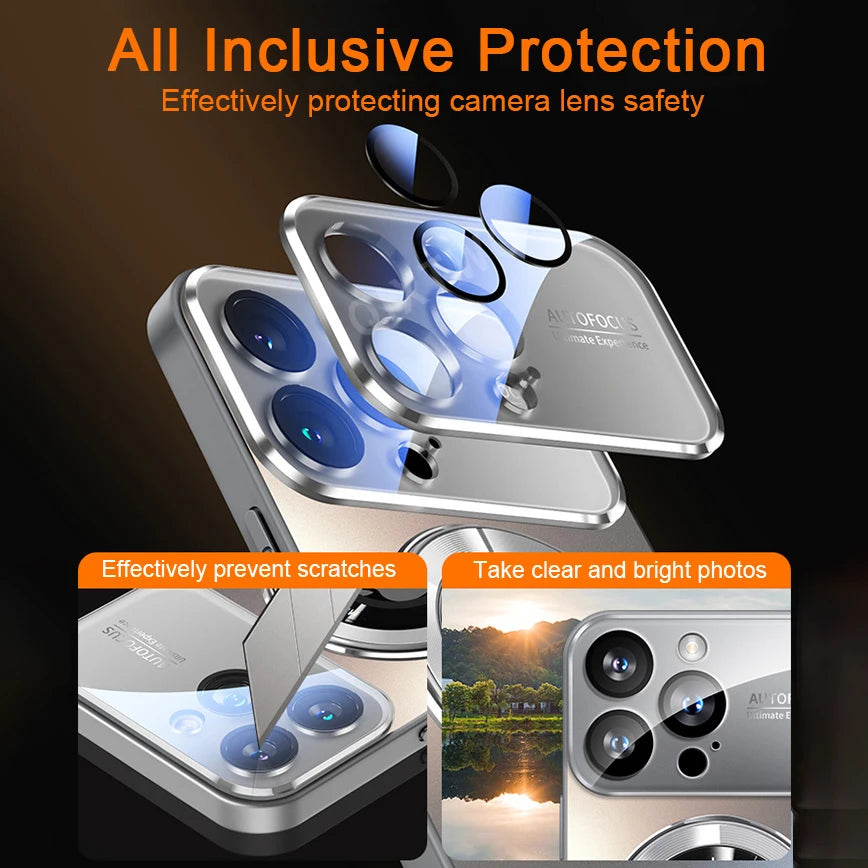 Funda MagSafe con Protección de Cámara de Vidrio para iPhone