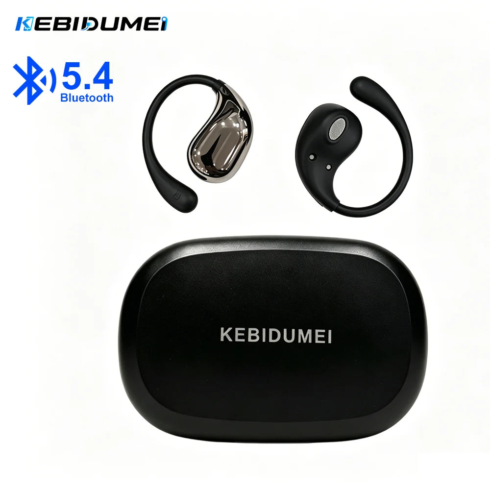 Audífonos Inalámbricos Bluetooth 5.4 con Pantalla LED y Gancho para Oreja