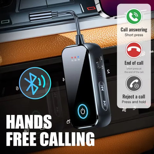 Adaptador Bluetooth 6.0 AUX 2 en 1 Transmisor y Receptor para Auto y TV