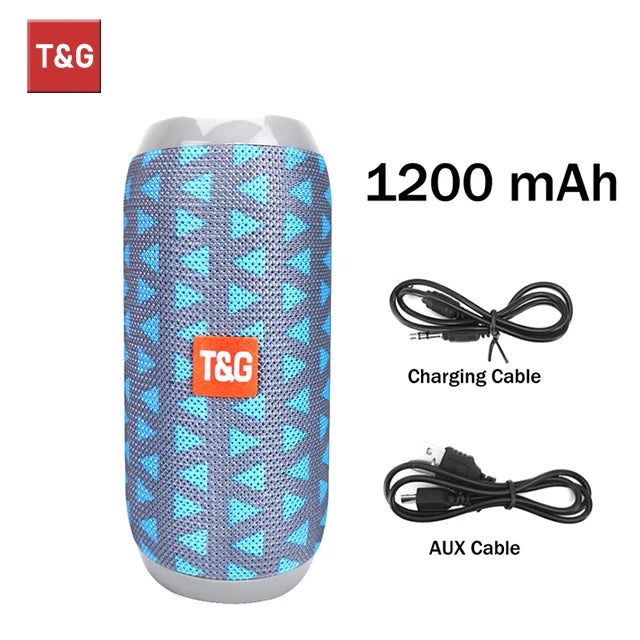 Bocina Bluetooth Portátil T&G TG117 con Radio FM y Ranura TF