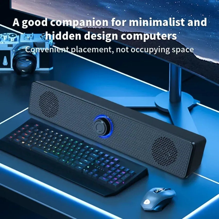 Soundbar Bluetooth y USB para TV, PC y Gaming con Sonido Envolvente