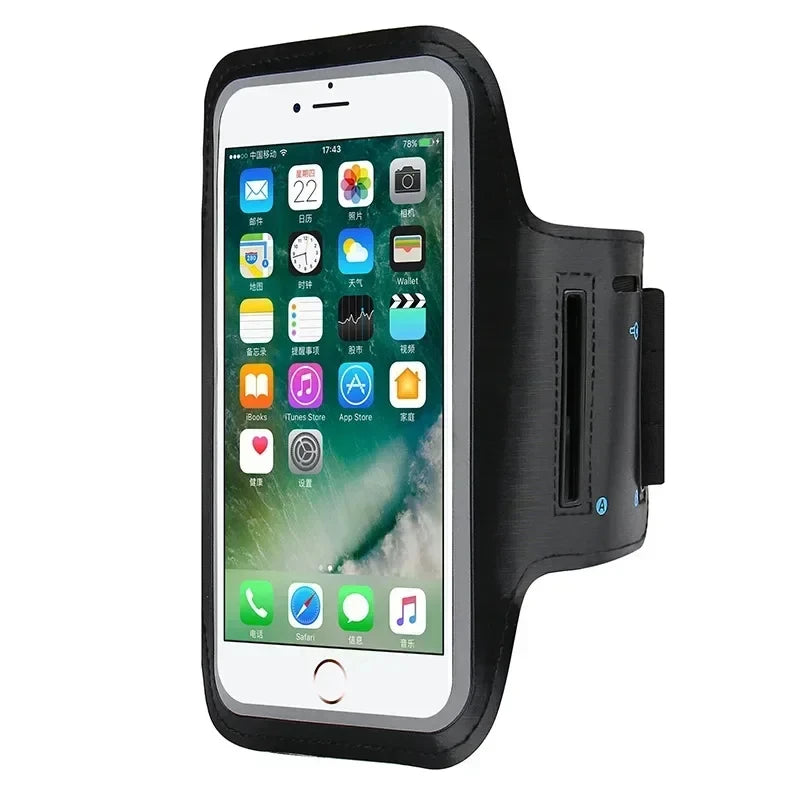 Brazalete Deportivo para Celular – Porta iPhone hasta 6.5" con Bolsillo para Tarjeta y Llaves