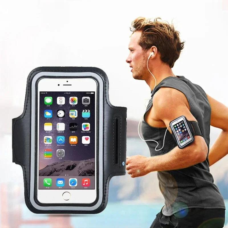 Brazalete Deportivo para Celular – Porta iPhone hasta 6.5" con Bolsillo para Tarjeta y Llaves