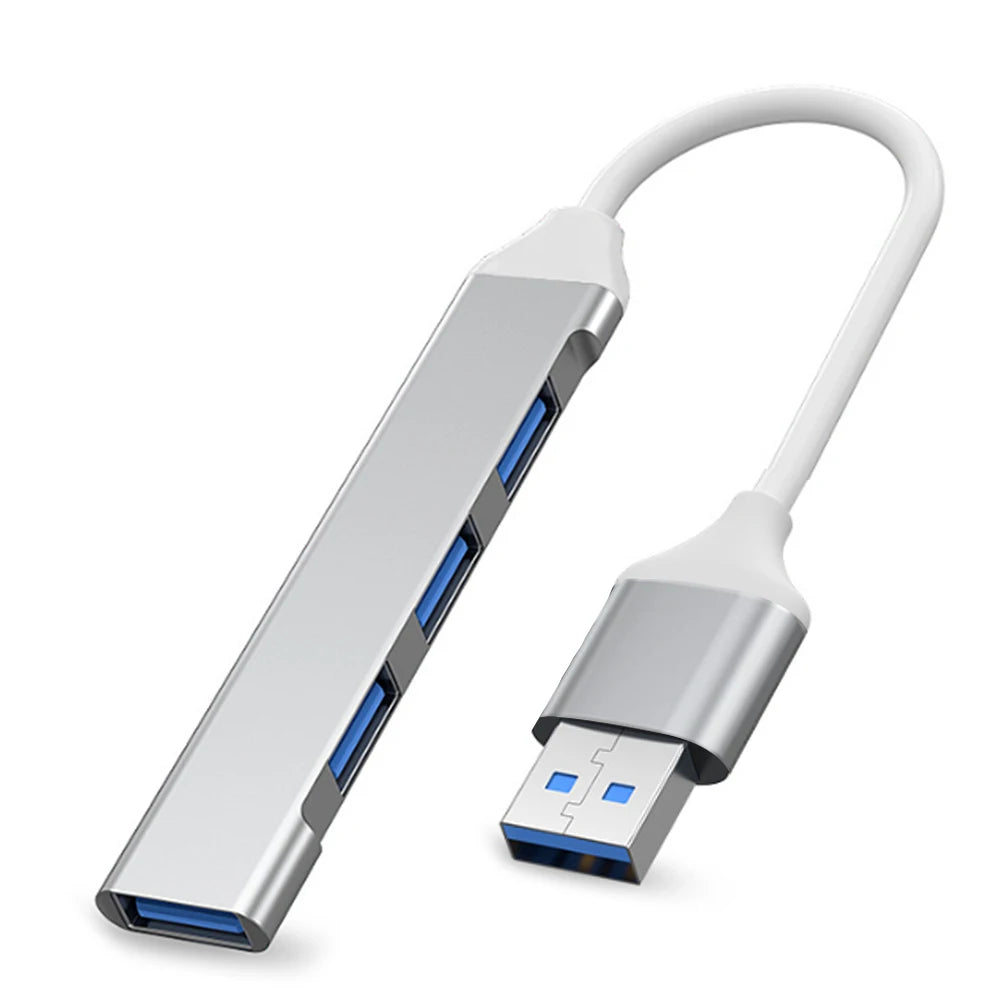 Hub USB-C 4 Puertos para MacBook y Laptop — USB 3.0 Multi Splitter