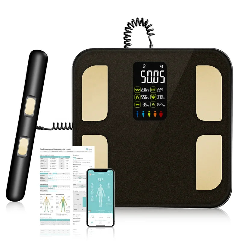 Báscula Inteligente de Bioimpedancia – Análisis Corporal Digital de Alta Precisión