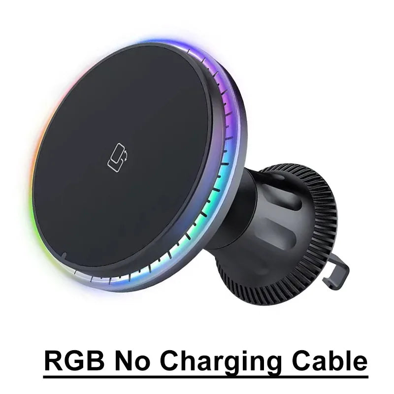 Soporte para Auto con Carga Inalámbrica RGB — MagSafe 15W