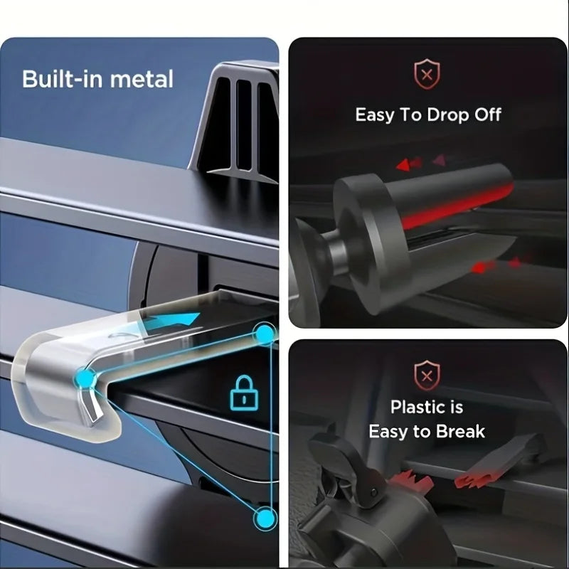 Soporte para Celular en Rejilla de Ventilación del Auto — Clip Universal