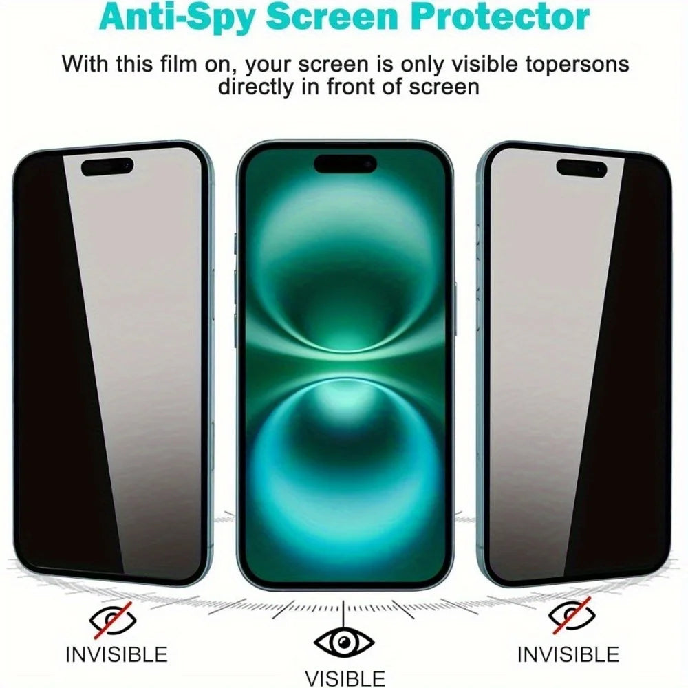 Mica Privacidad Antiespía para iPhone — Vidrio Templado Full Cover