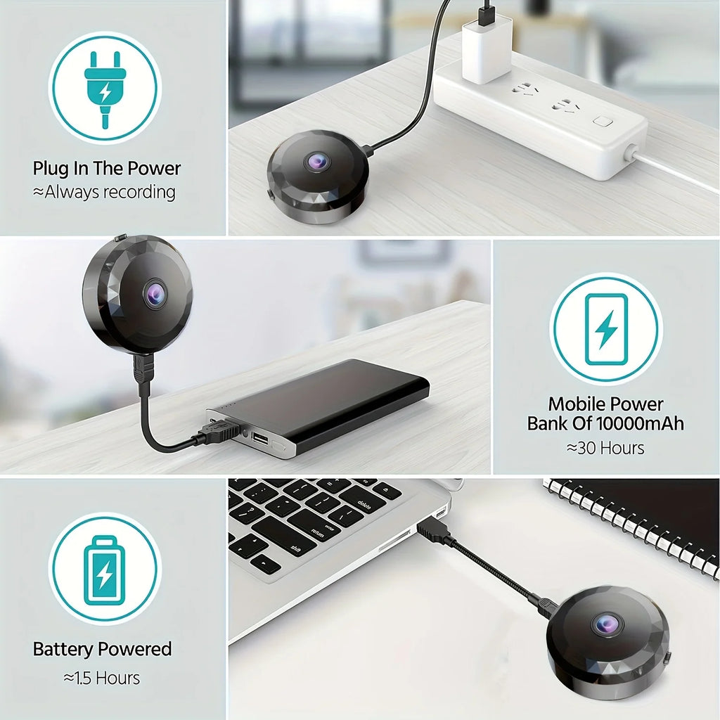 Mini Cámara WiFi 1080P HD – Seguridad Inalámbrica con Visión Nocturna y Audio